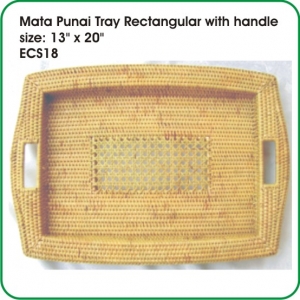 Mata Punai Tray Rectangular with handle
